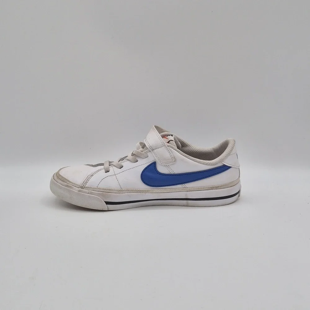 Nike Shoes Youth Size 2.5Y‎ White Blue Hook & Loop Casual Sneakers DA5381-101